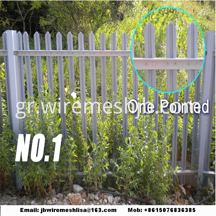 Powder Coated And Galvanized Steel Palisade Fence